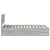 vidaXL Cadru de pat cu headboard Gri Sonoma 120 x 200 cm Lemn compozit