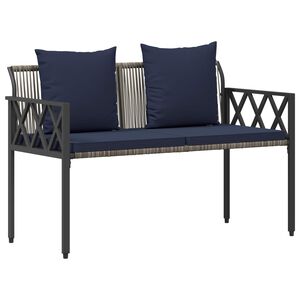 vidaXL Bănci pentru exterior 2 -Seater 116 x 56 x 75 cm poliratan