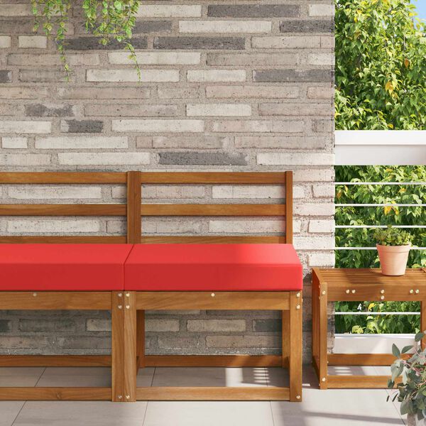 vidaXL Perna pentru canapea de exterior Roșu 60 x 60 x 8 cm Poliester