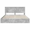 vidaXL Pat cu storage Gri din beton 180 x 200 cm Lemn compozit