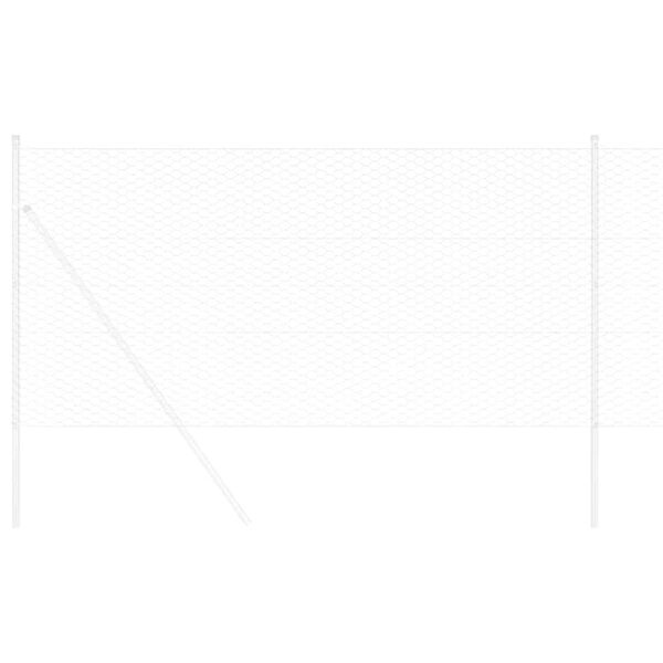 vidaXL Gard hexagonal Argintiu 1.4 x 10 m Oțel galvanizat