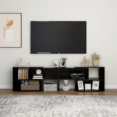 vidaXL Comodă TV, negru, 149x30x52 cm, PAL