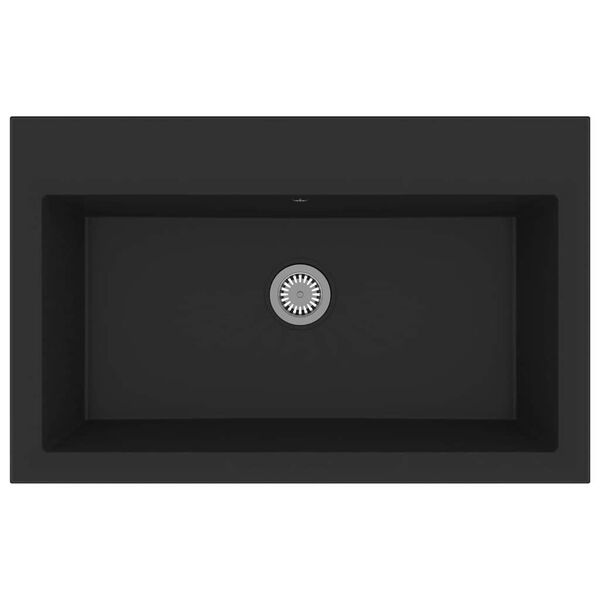 vidaXL Chiuvetă de bucătărie Negru 79 x 50 x 31 cm Quartz și rășină