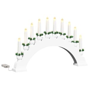 vidaXL Arhă de Crăciun cu 10 lum&acirc;nări LED LED-uri Alb cald
