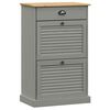 vidaXL Dulap de pantofi VIGO, 60x35x96 cm, gri, lemn masiv de pin