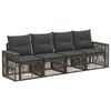 vidaXL Set de canapele pentru grădină 4 pcs Gri și gri &icirc;nchis