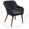 vidaXL Set mobilier de exterior cu perne, 7 piese, negru, poliratan
