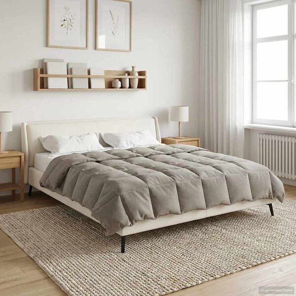 vidaXL Duvet de iarnă Patos Verde 200 x 220 cm Microfibră