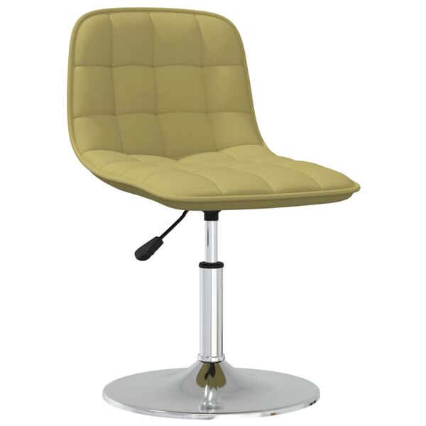 vidaXL Scaune de bucătărie pivotante, 2 buc., verde, material textil