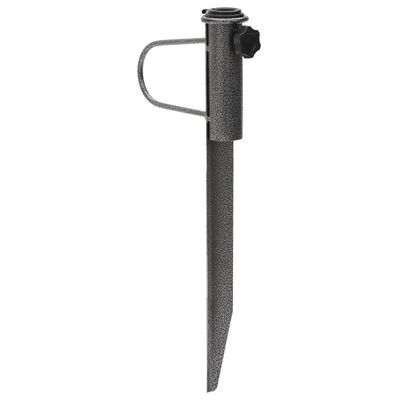 vidaXL Suporturi de umbrelă cu țăruși, 2 buc. 19x42 cm oțel galvanizat
