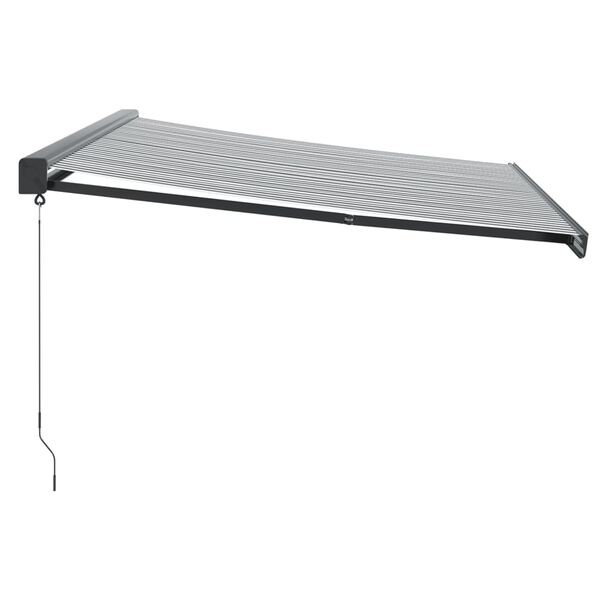 vidaXL Copertină retractabilă antracit/alb, 4x3 m, textil/aluminiu