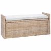 vidaXL Bancă cu spațiu de depozitare GENDT natural 110 x 40 x 50 cm