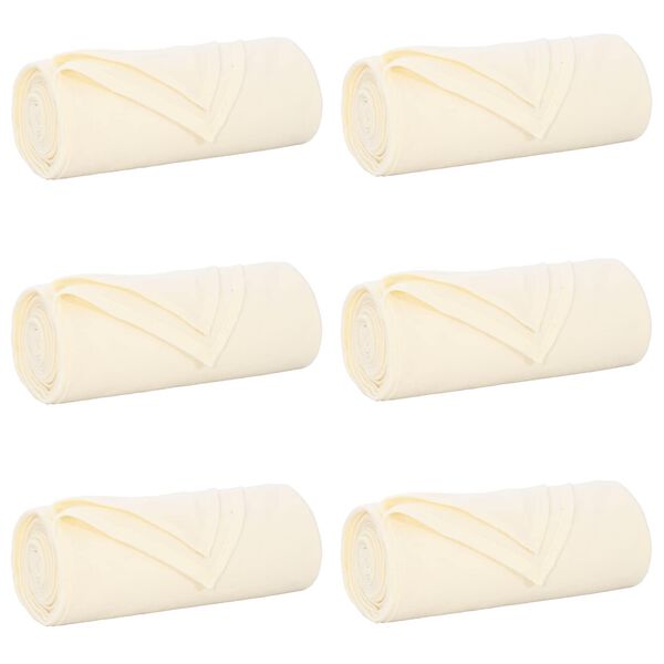 vidaXL Pături de aruncat 6 pcs Crem 170 x 130 cm Molton