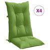 vidaXL Perne scaun spătar &icirc;nalt 4 buc. melanj verde 120x50x7 cm textil