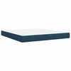 vidaXL Pat box spring cu saltea, albastru, 180x200 cm, catifea
