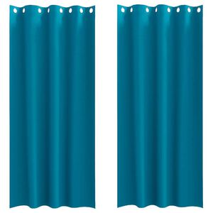 vidaXL Perdele Opaque cu Inel 2 pcs Turcoaz 245 x 140 cm Poliester