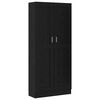 vidaXL Dulap pentru cărți 3 niveluri 82,5 x 30,5 x 185 cm Stejar Negru