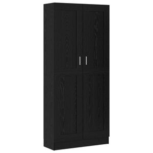 vidaXL Dulap pentru cărți 3 niveluri 82,5 x 30,5 x 185 cm Stejar Negru