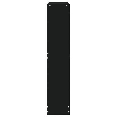 vidaXL Pantofar, negru, 59x17x81 cm, lemn compozit