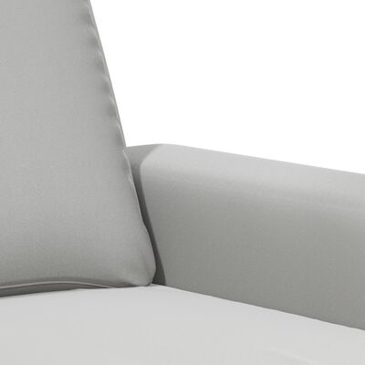 vidaXL Fotoliu canapea, gri deschis, 60 cm, textil microfibră