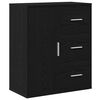 vidaXL Bufet Stejar Negru 60 x 31 x 70 cm Lemn prelucrat