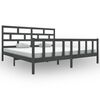 vidaXL Cadru de pat Super King, gri, 180x200 cm, lemn masiv de pin