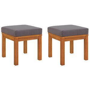 vidaXL Scaune grădină cu perne, 2 buc., 40x40x34 cm lemn masiv acacia