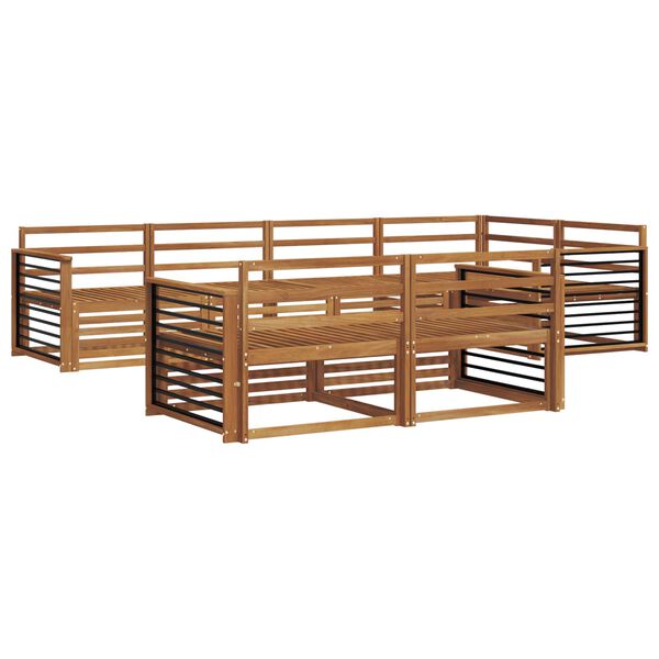 vidaXL Set de canapele de exterior 7 pcs natural Lemn Solid de Acacia