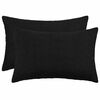 vidaXL Husă pentru pernă 2 pcs HEERLEN Negru 40 x 60 cm Boucl&eacute;