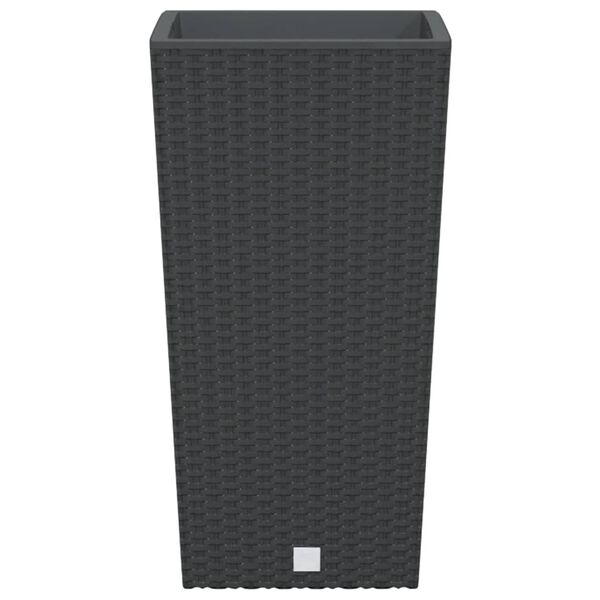 vidaXL Jardinieră cu interior detașabil antracit 11 / 26,5 L PP ratan