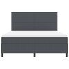 vidaXL Pat cu arc LED cu headboard Gri &icirc;nchis și alb 180 x 200 cm