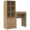 vidaXL Birou Stejar Artizanal 105,5 x 34 x 127 cm 2 buc.