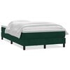vidaXL Pat box spring cu saltea, verde &icirc;nchis, 120x210 cm, catifea