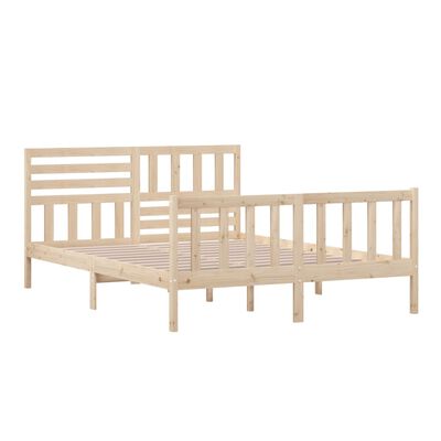 vidaXL Cadru de pat, 150x200 cm, lemn masiv, King Size
