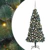vidaXL Brad de Crăciun artificial pre-luminat cu set de bile Verde PET