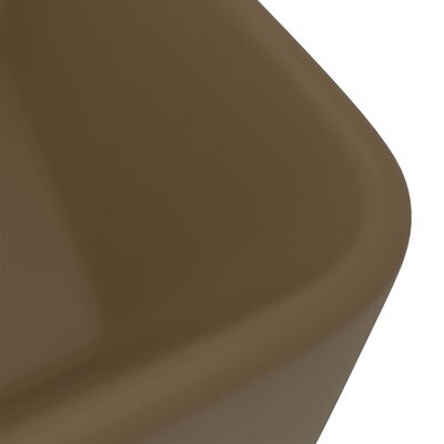 vidaXL Chiuvetă de baie lux, crem mat, 41x30x12 cm, ceramică