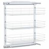 vidaXL Coș s&acirc;rmă bucătărie retractabil 3 niveluri argintiu 47x25x56 cm