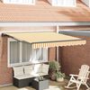 vidaXL Cortina Retractabilă Galben și alb 300 x 250 cm