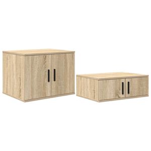vidaXL Dulap de depozitare 2 pcs Stejar Sonoma 127 x 41 x 40 cm