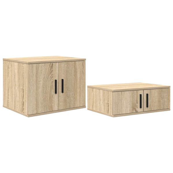 vidaXL Dulap de depozitare 2 pcs Stejar Sonoma 127 x 41 x 40 cm
