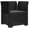 vidaXL Fotoliu cu 1 Loc cu Pernă Aspect Rattan PP Antracit