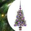 vidaXL Brad de Crăciun cu 150 LED cu suport Verde 65 cm PE