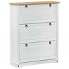 vidaXL Dulap pentru pantofi cu sertar Corona Alb 99 x 32 x 122 cm