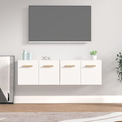 vidaXL Dulapuri TV de perete, 2 buc., alb, 60x36,5x35 cm lemn compozit