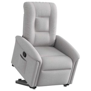 vidaXL Scaun &icirc;nclinabil vertical din țesătură gri nor
