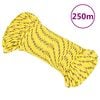 vidaXL Fr&acirc;nghie de barcă, galben, 4 mm, 250 m, polipropilenă