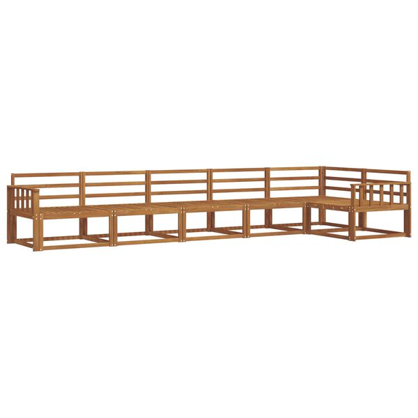 vidaXL Set de canapele de exterior 6 pcs natural Lemn Solid de Acacia