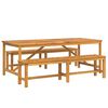 vidaXL Set de masă pentru grădină 3 buc. Maro 200 x 90 x 74 cm