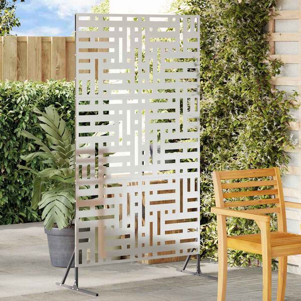 vidaXL Ecran de intimitate Gri 100 x 50 x 180 cm Oțel