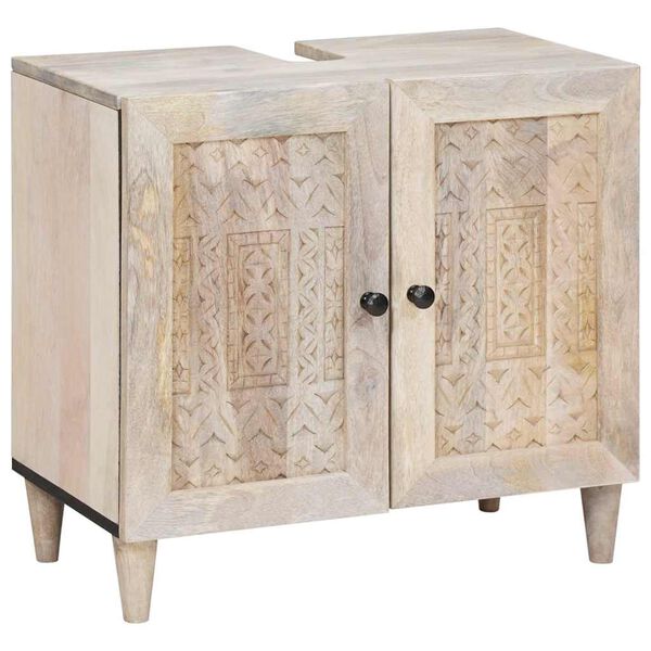 vidaXL Set de mobilier pentru baie cu sertar 5 pcs Alb Lemn compozit